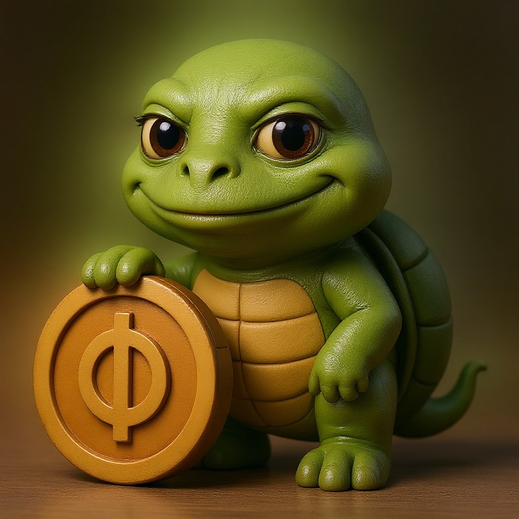 Buy $TERRY tokens - Terry The Turtle meme coin with golden crypto coin on pump.fun